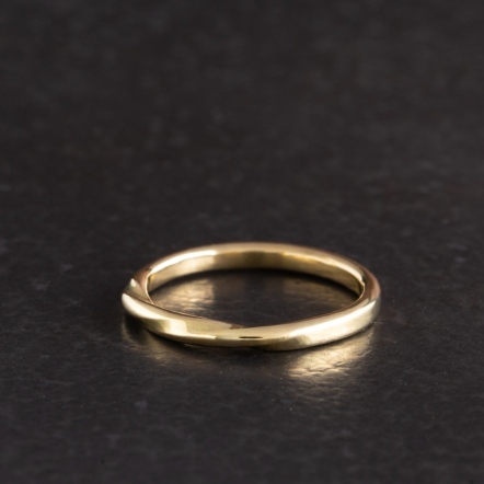 Flow Twist Ring - Round 2-2.2mm 流水 圓扁 戒指 細版
