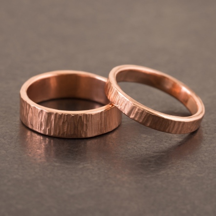 Classic HammeredHead Woodgrain Pattern Ring 4-5mm 經典錘目 樹紋 戒指 寬版