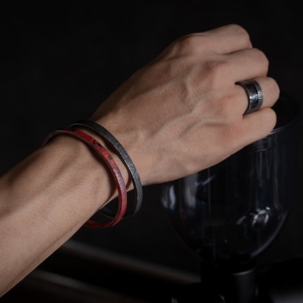 Classic HammeredHead Woodgrain Pattern Bangle 4.5-5mm 經典錘目 樹紋 手環 中版