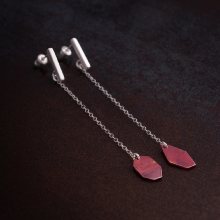 Ore Drop Earrings 礦石耳環 長