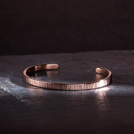 Classic HammeredHead Woodgrain Pattern Bangle 4.5-5mm 經典錘目 樹紋 手環 中版