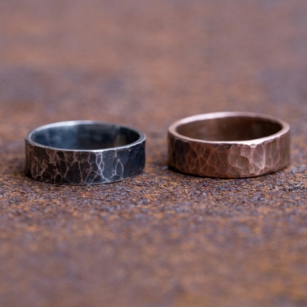 Classic HammeredHead Ocean Pattern Ring 2mm 經典錘目 海紋 戒指 極細版