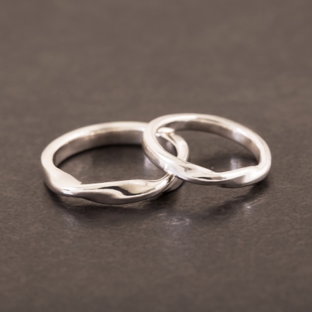 Flow Twist Ring - Round 2-2.2mm 流水 圓扁 戒指 細版