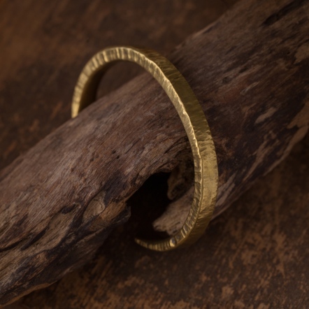 Hammered Tree Trunk Bangle 7-8mm 樹幹 手環 超寬版