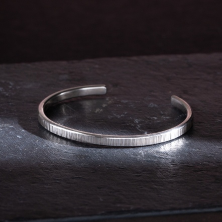 Classic HammeredHead Woodgrain Pattern Bangle 6.5mm+ 經典錘目 樹紋 手環 超寬版