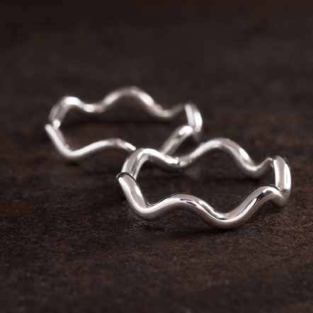 Ｍermaid Wave Ring 2mm 海女 波浪 戒指 中版