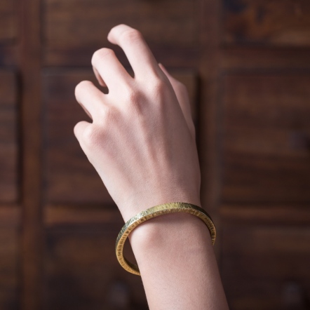 Hammered Tree Trunk Bangle 5.5-6mm 樹幹 手環 特寬版