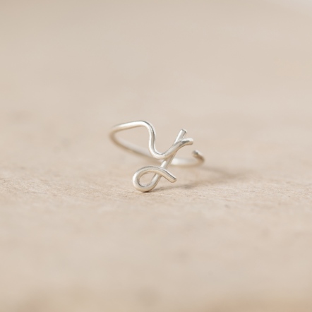 Chatter Ring Y 手稿字母設計 Y 戒指