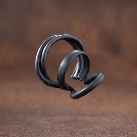 Galaxy Black Earcuff 多環 星系 黑色 耳掛