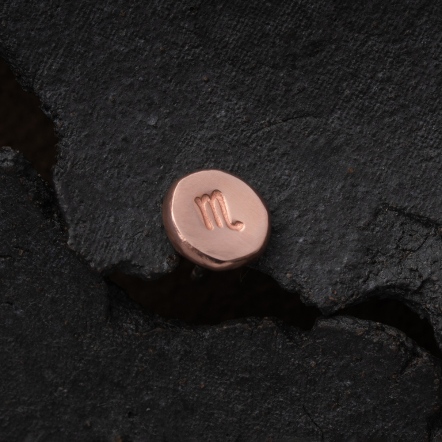 Zodiac Stamp Scorpio Singular Earstud 黃道十二宮 天蠍座 耳釘 單支
