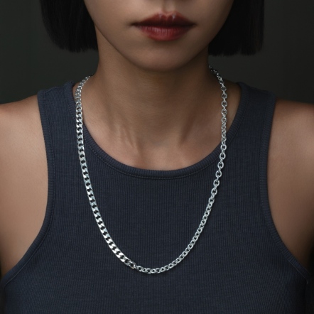 Rock N' Roll Grunge Necklace 搖滾 雙拼 油漬 項鍊