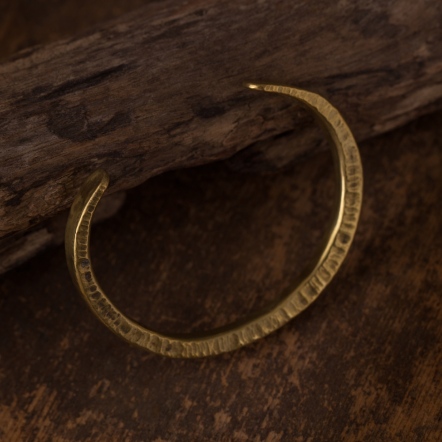 Hammered Tree Trunk Bangle 3.8-4mm 樹幹 手環 寬版