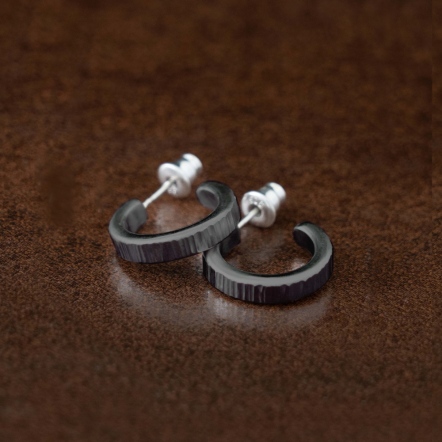 Classic HammeredHead Woodgrain Pattern Earrings 經典錘目 樹紋 耳環