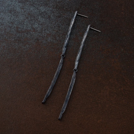 Calligraphy - Pausing Long Earrings 墨摺 節理 長耳環 