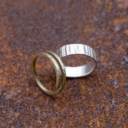 Classic HammeredHead Woodgrain Pattern Ring 5.5-6mm 經典錘目 樹紋 戒指 特寬版