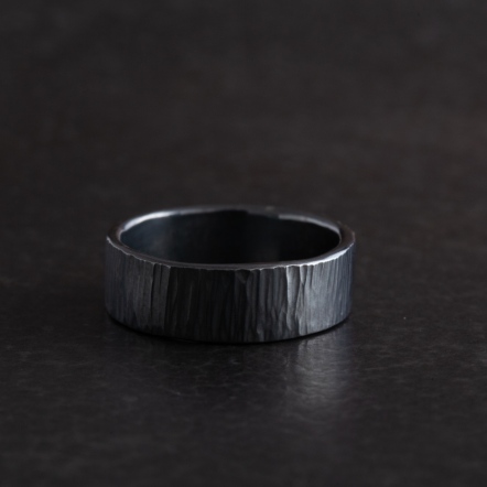 Classic HammeredHead Woodgrain Pattern Ring 7mm+ 經典錘目 樹紋 戒指 超寬版