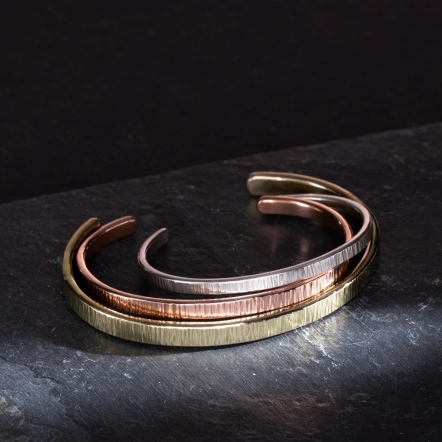 Classic HammeredHead Woodgrain Pattern Bangle 4mm 經典錘目 樹紋 手環 中版