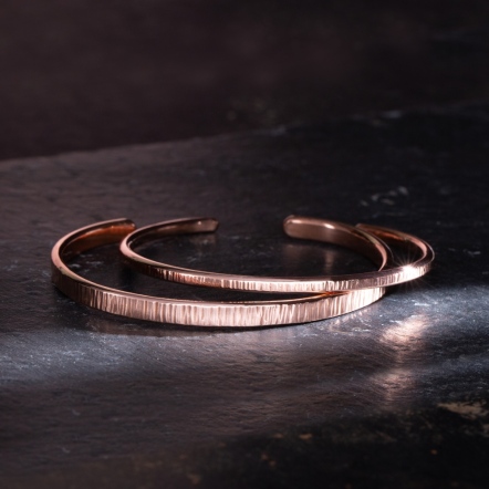 Classic HammeredHead Woodgrain Pattern Bangle 5.5-6mm 經典錘目 樹紋 手環 寬版